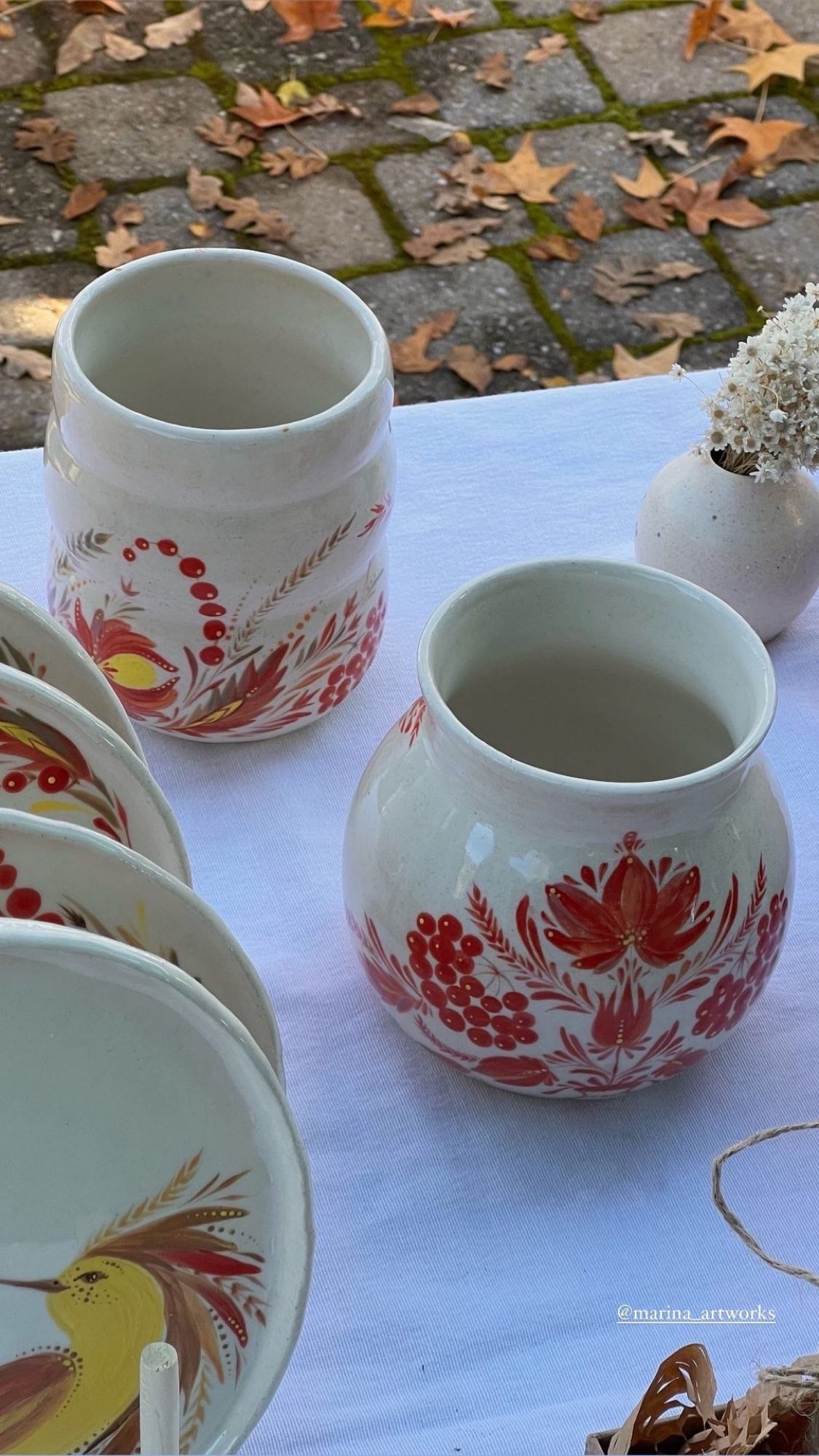 Hand painted vessel Tree of Life