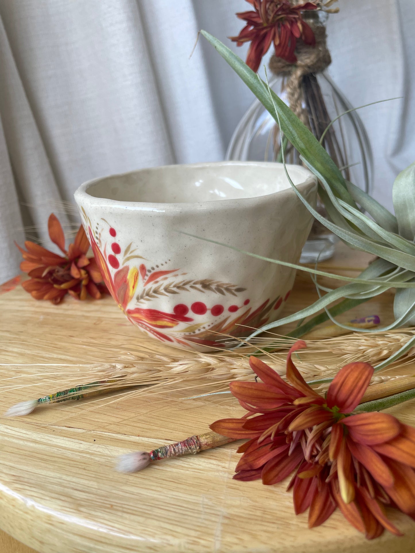 Hand painted mug Flower