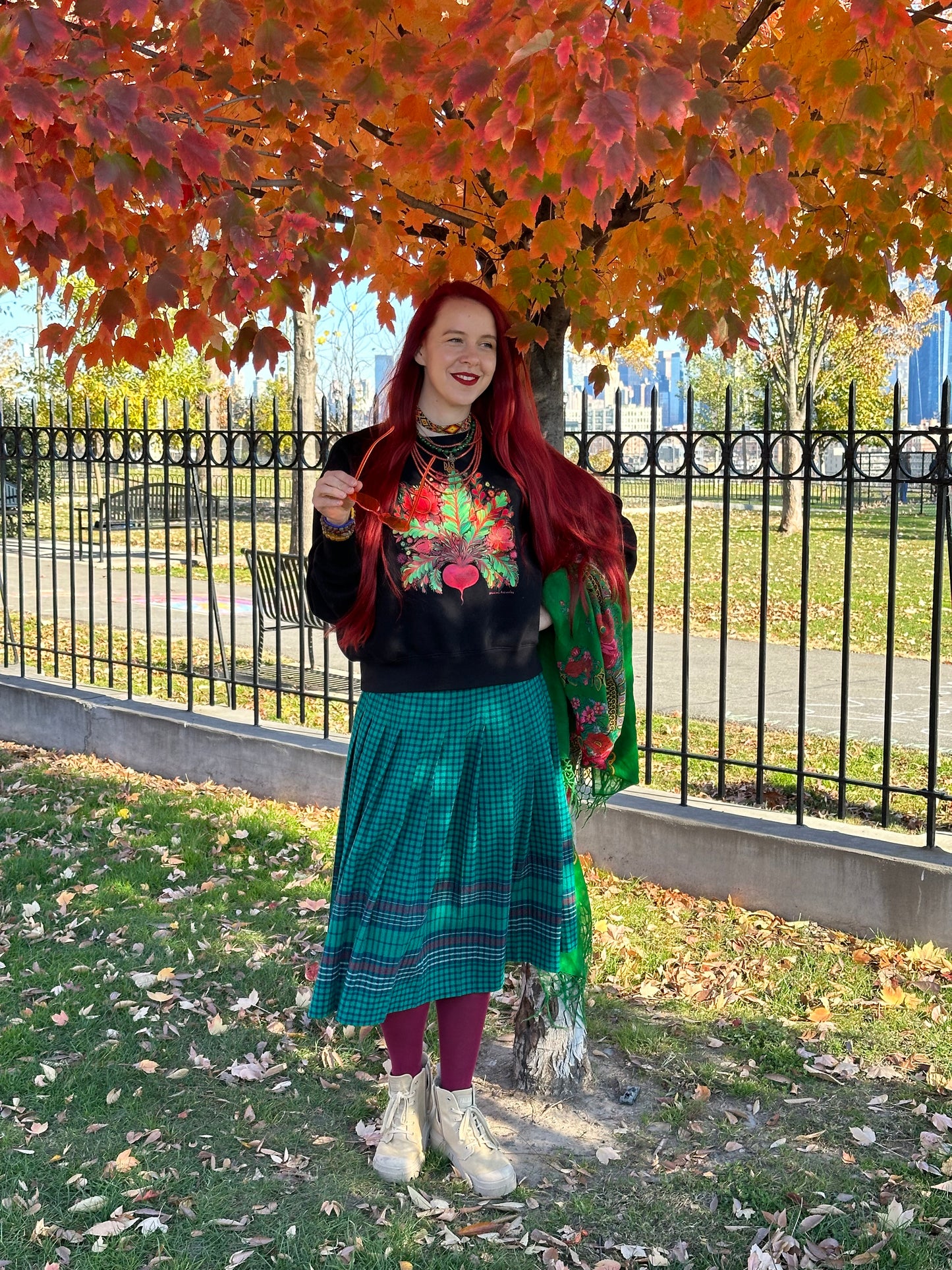 Long sleeve sweatshirt Beetroot