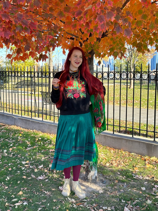 Long sleeve sweatshirt Beetroot