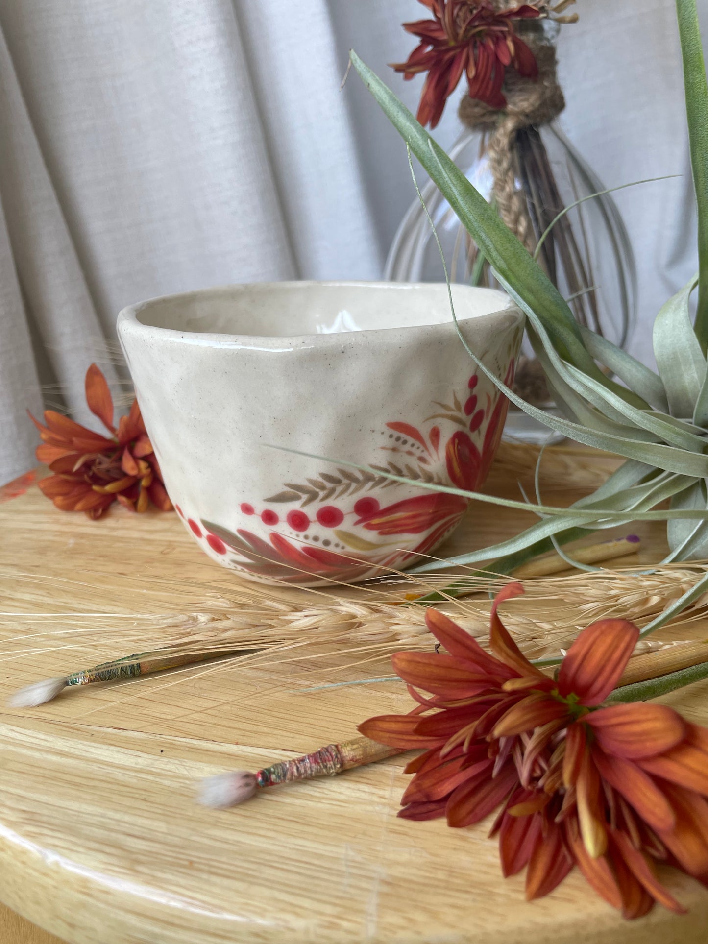 Hand painted mug Flower