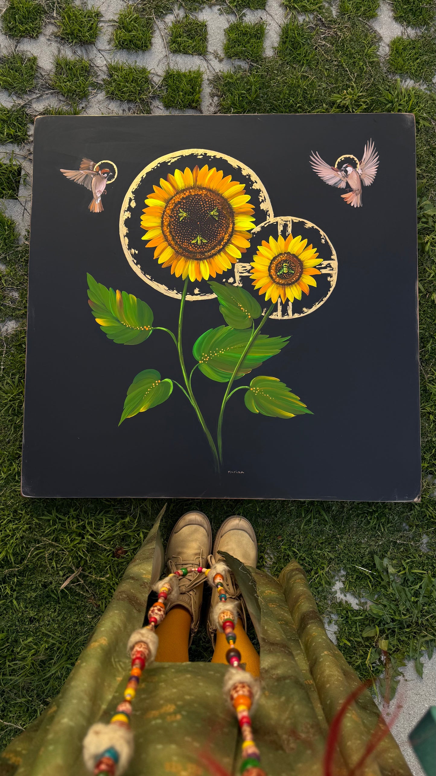 Icon of Sunflower Madonna