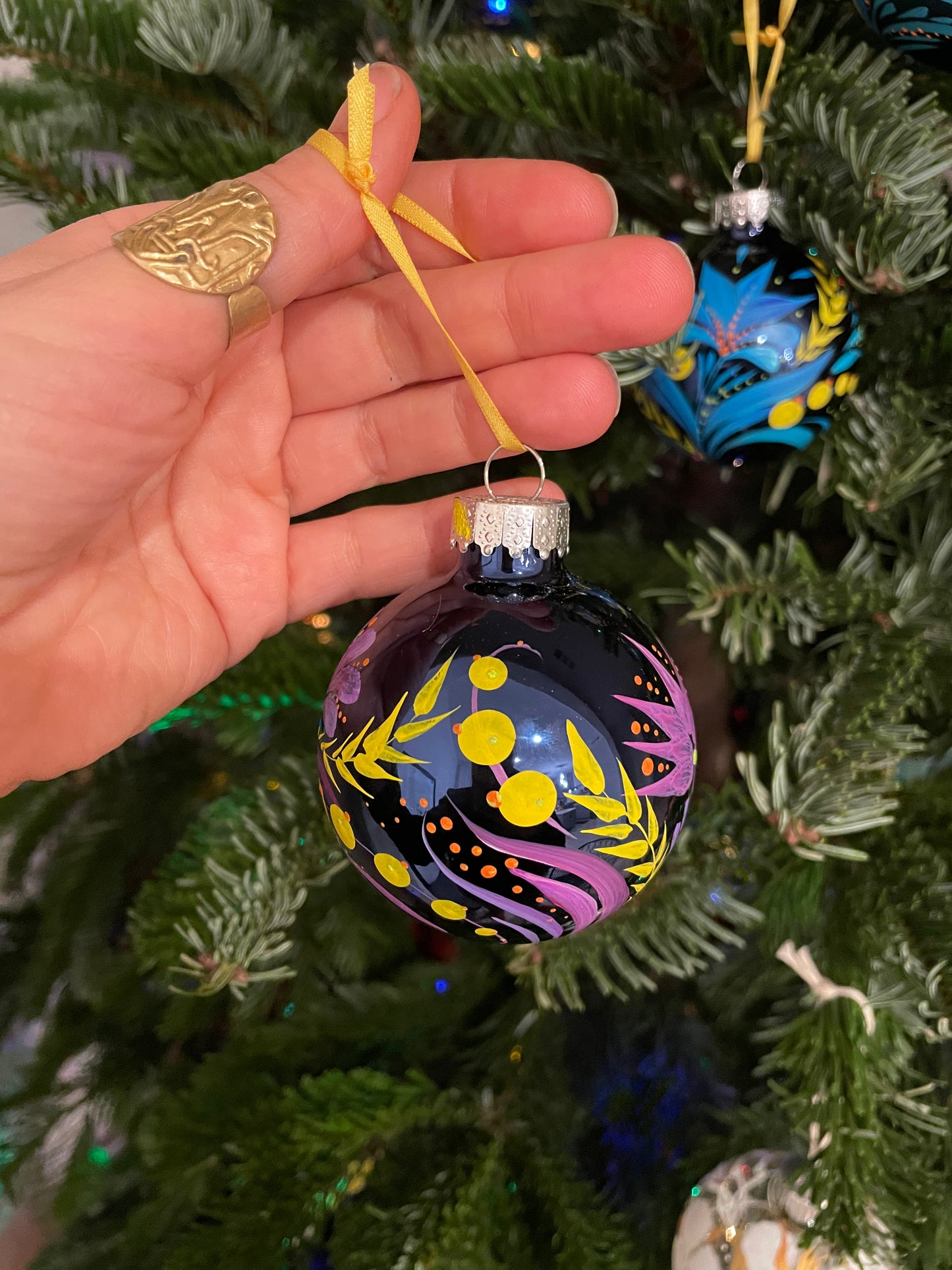 Ornament purple flowers