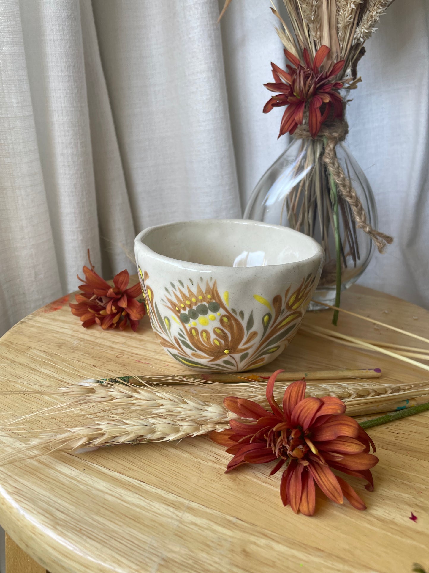 Hand painted ceramic mug