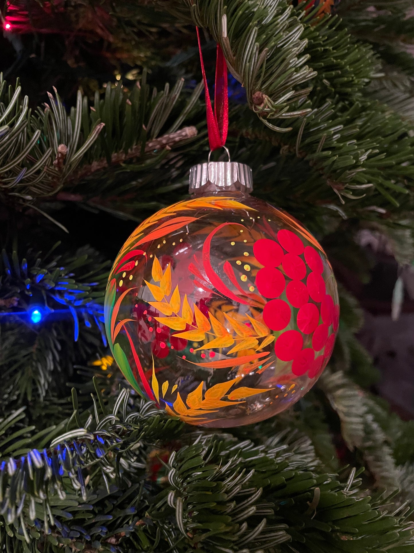 Ornament Kalyna on clear