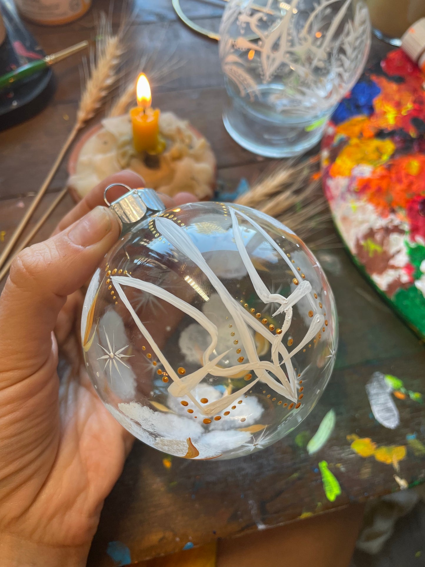 Ornament Bavovna White (Cotton flowers)