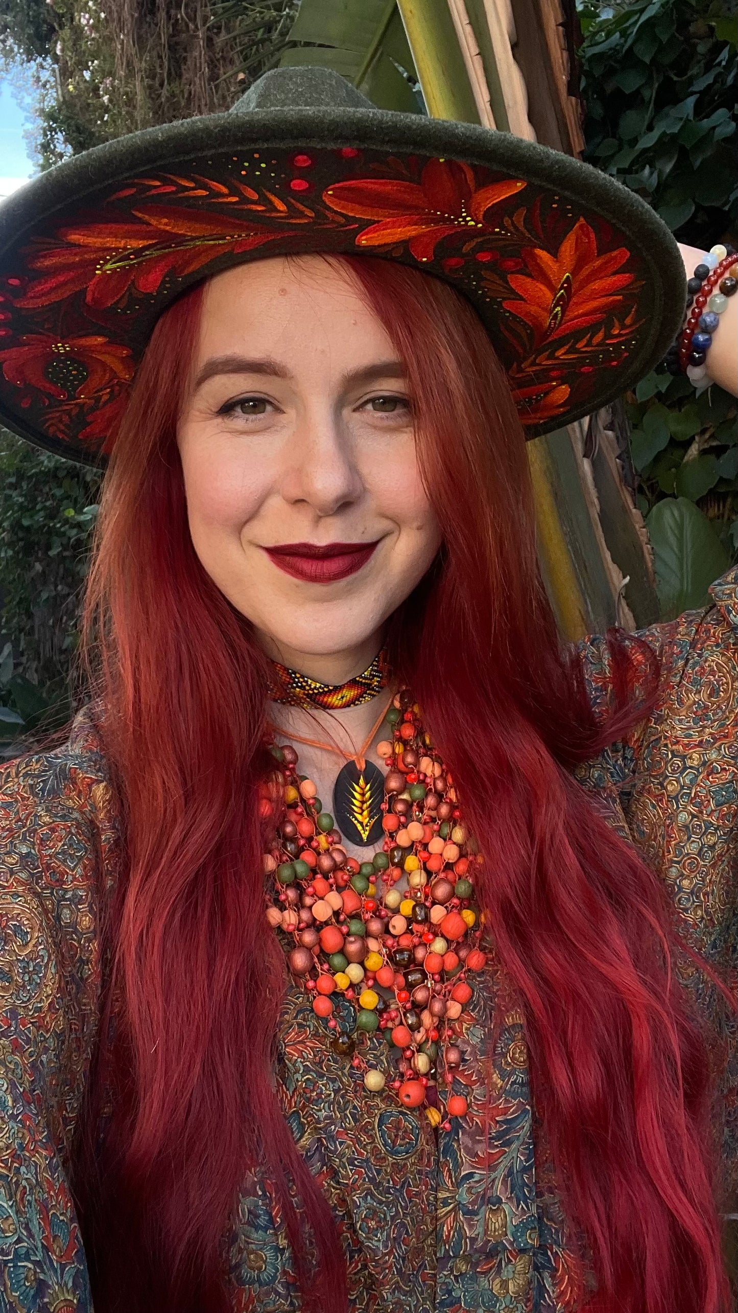 Hand painted hat for Leleka