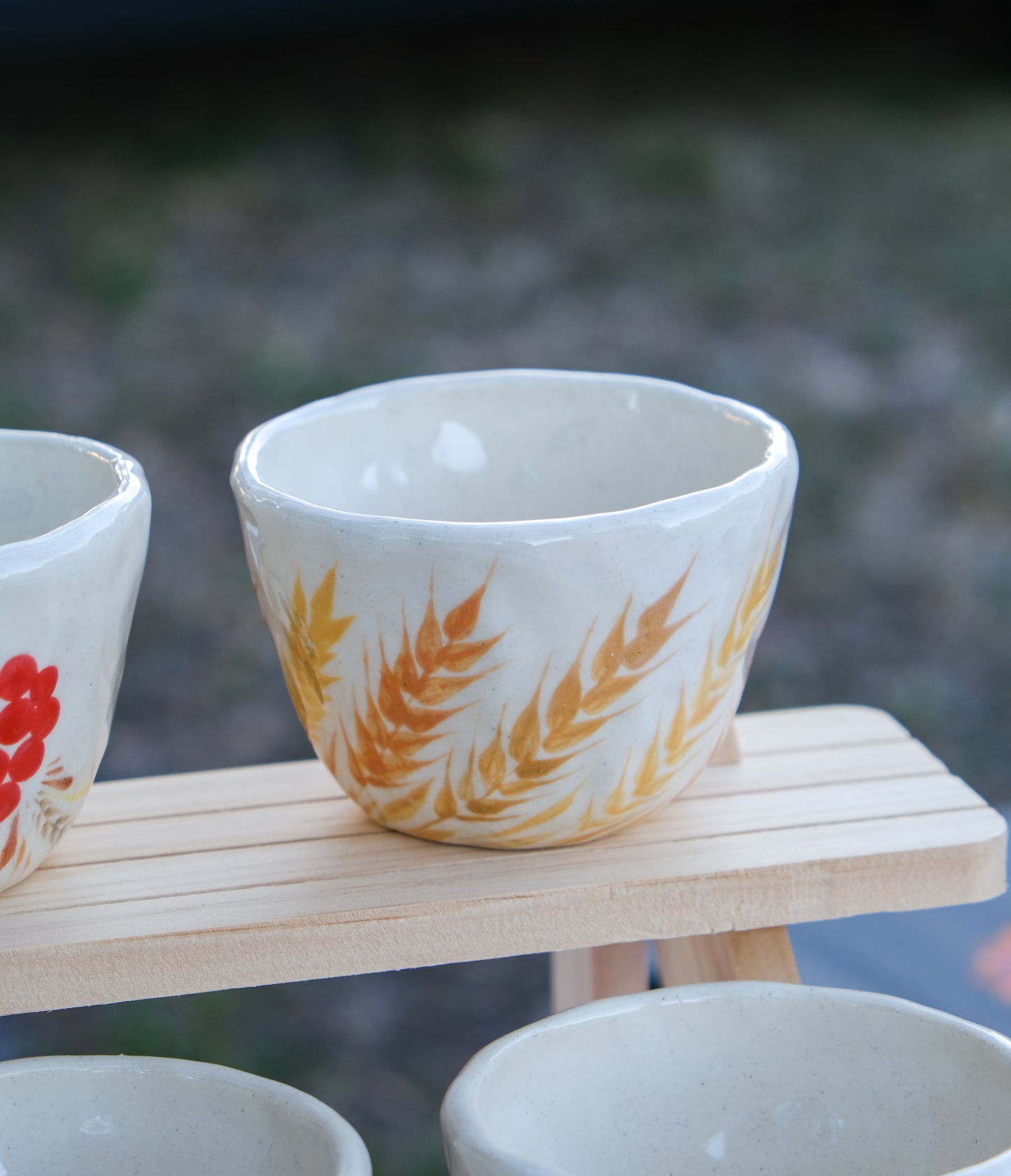 Hand painted mug Wheat