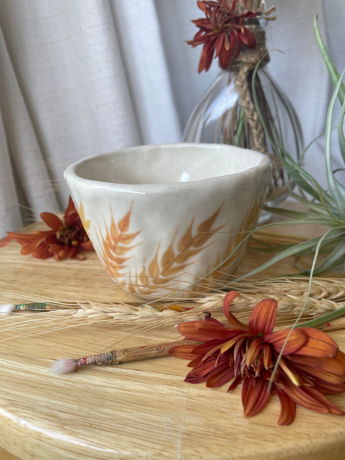 Hand painted mug Wheat