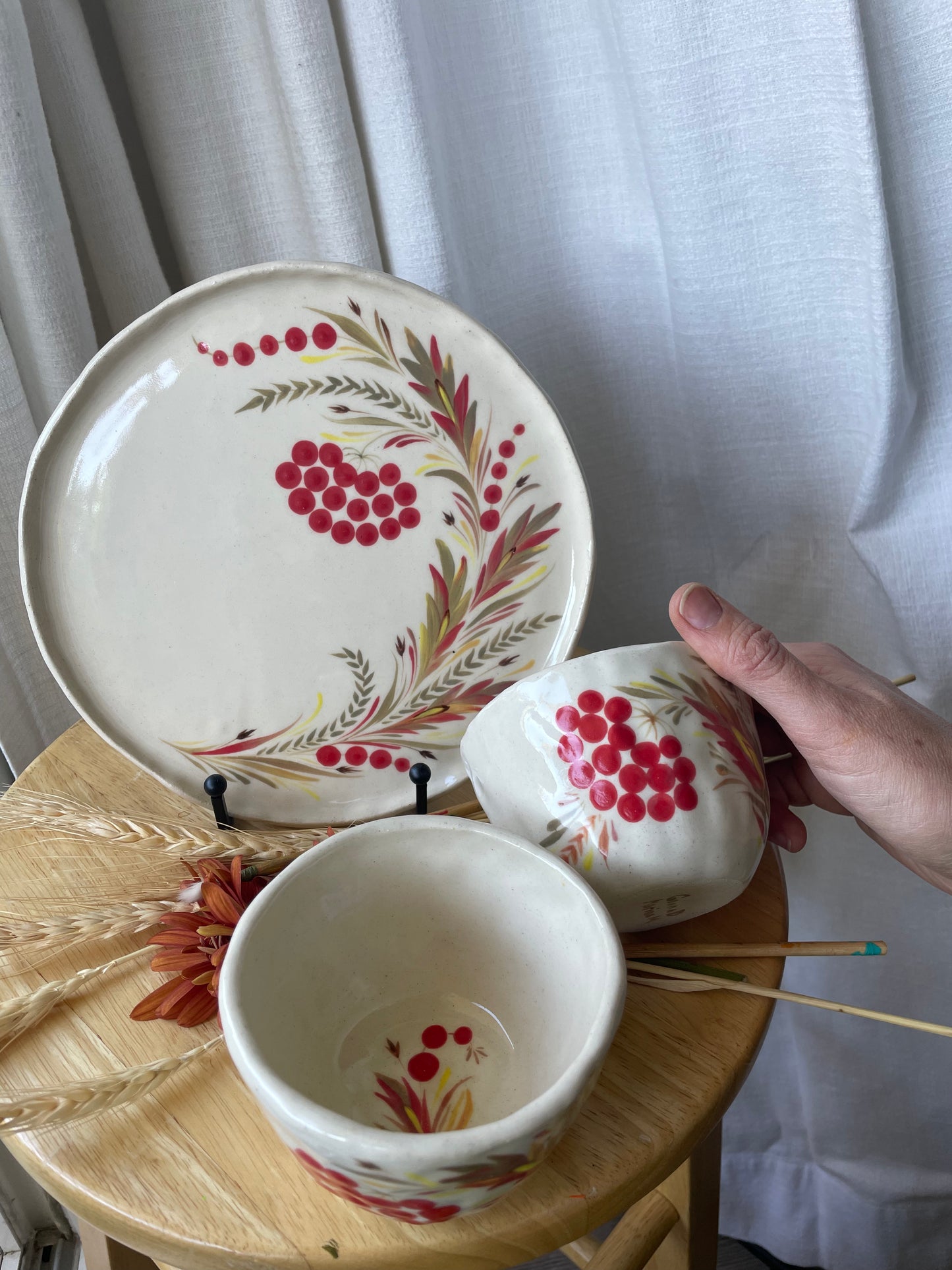 Hand painted mug Kalyna