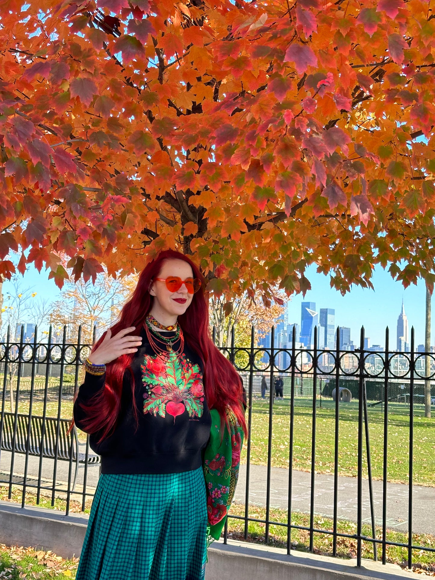 Long sleeve sweatshirt Beetroot