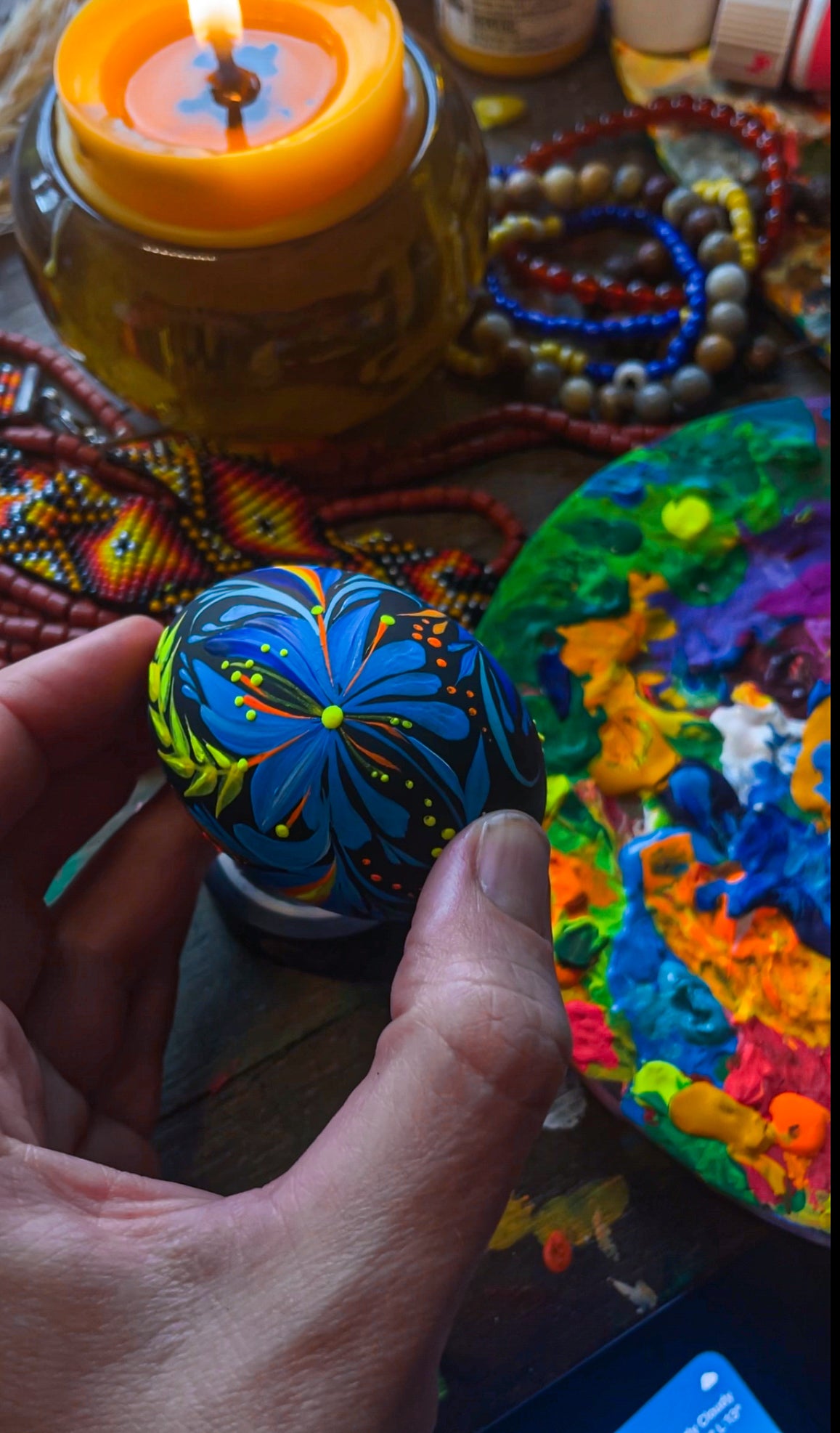 Easter egg Blue Flowers