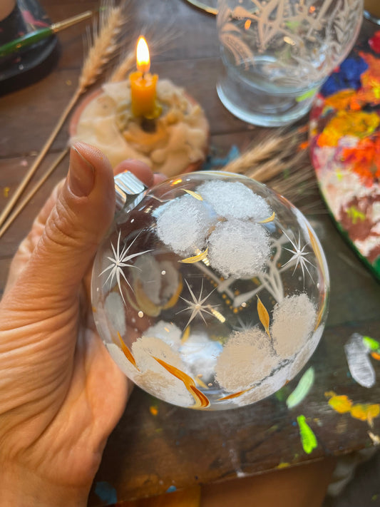 Ornament Bavovna White (Cotton flowers)