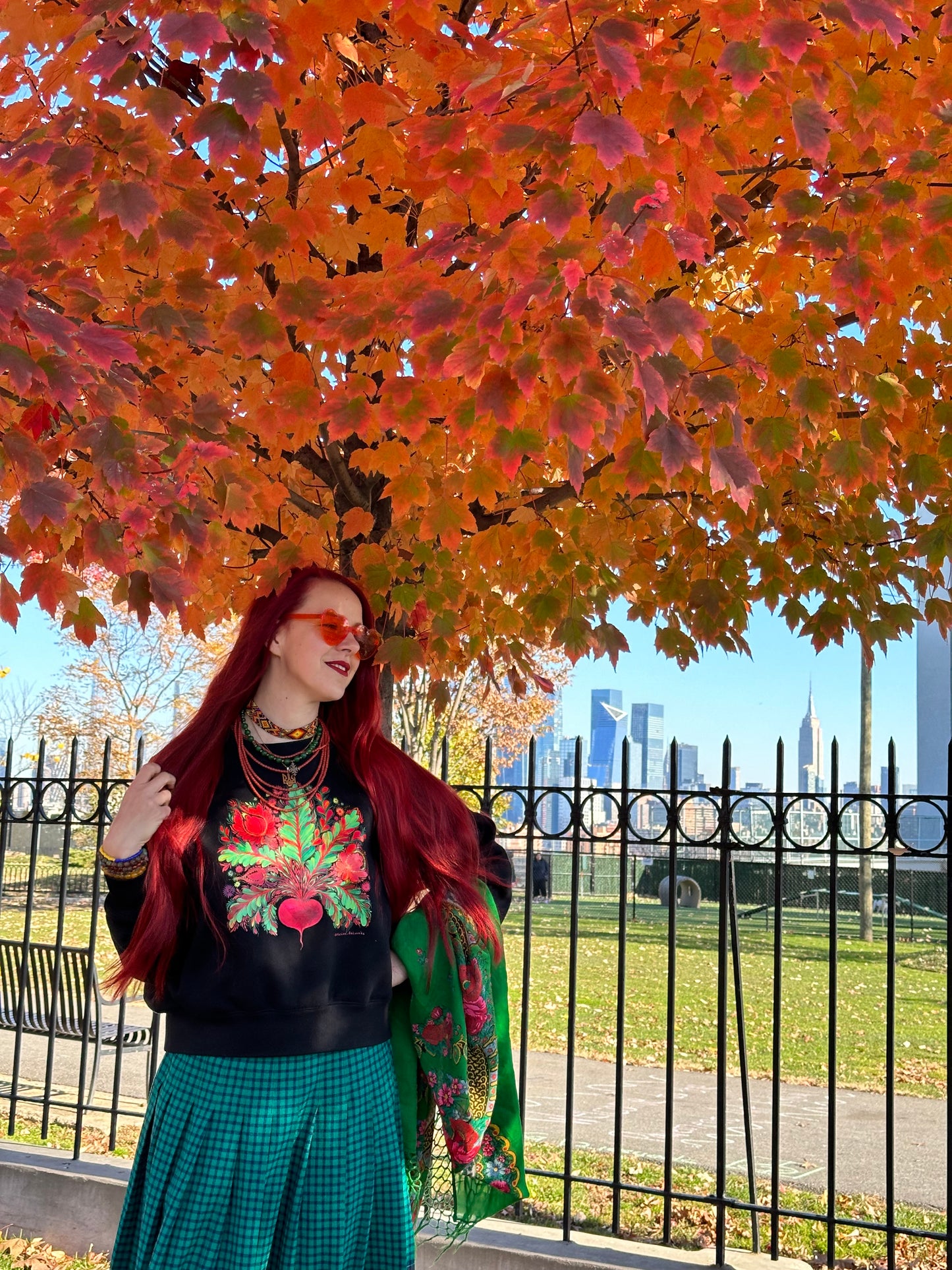 Long sleeve sweatshirt Beetroot