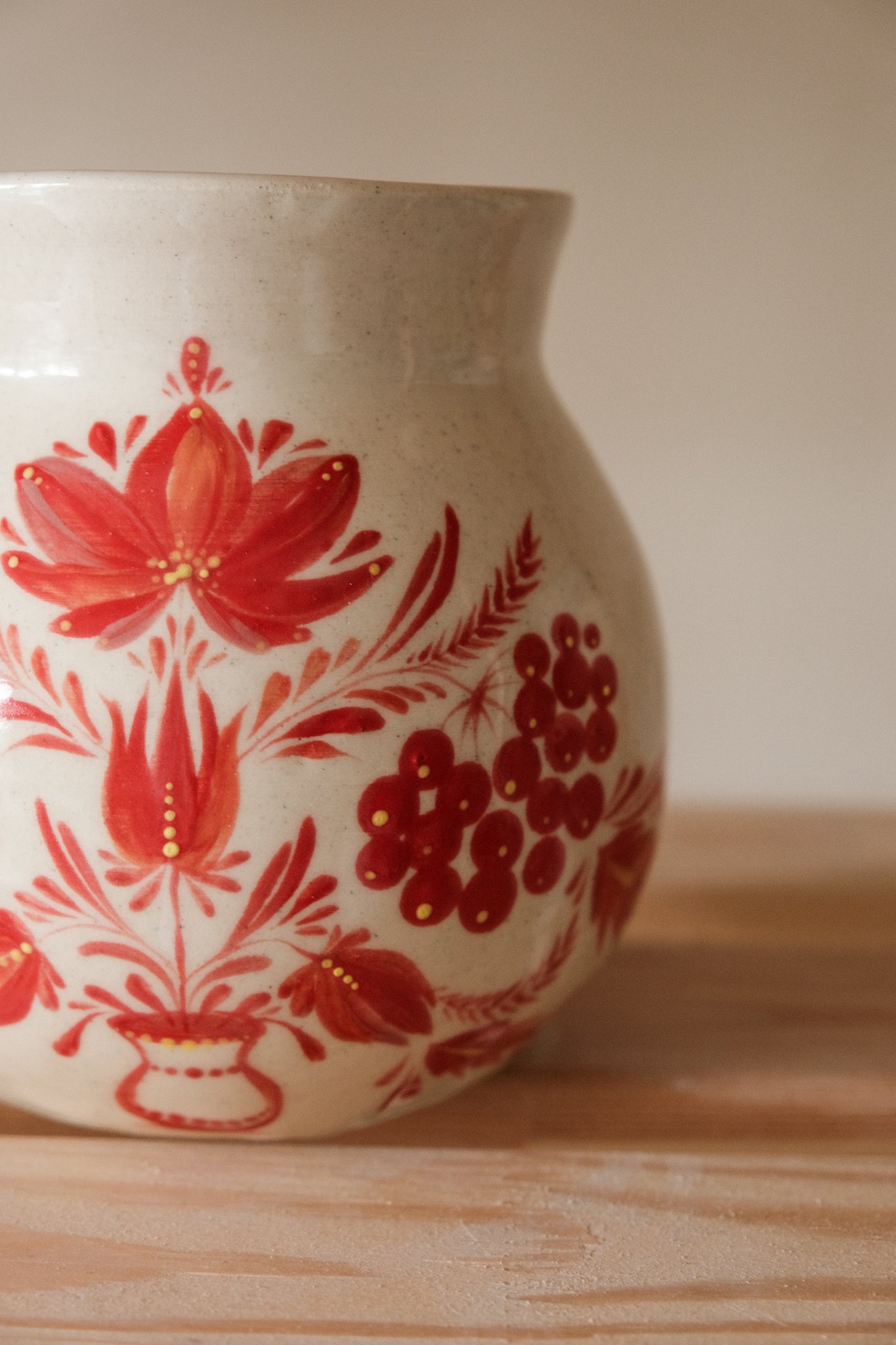 Hand painted vessel Tree of Life