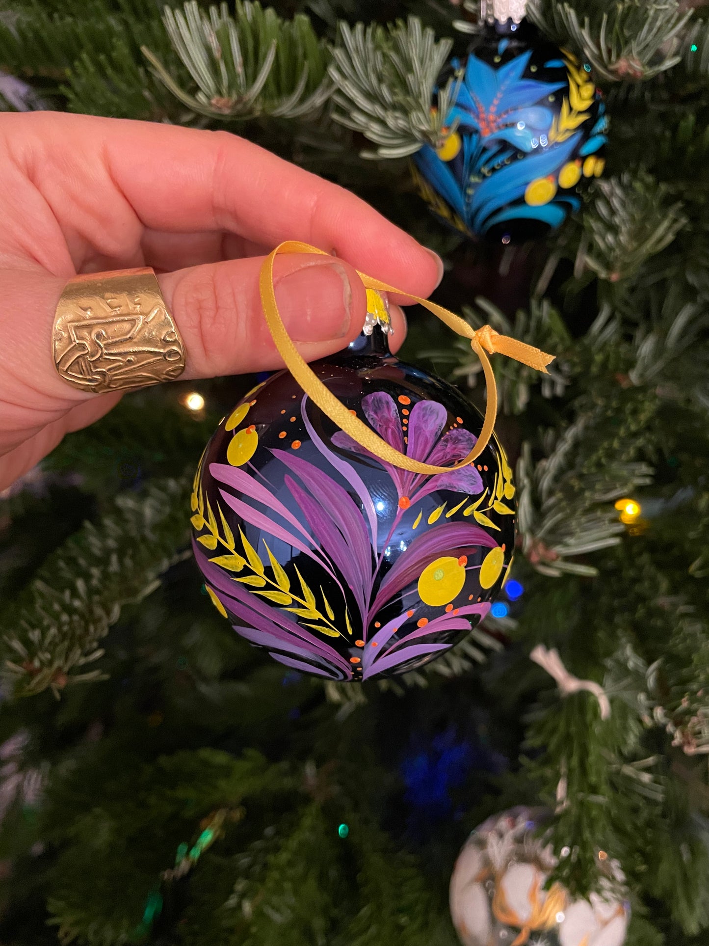 Ornament purple flowers