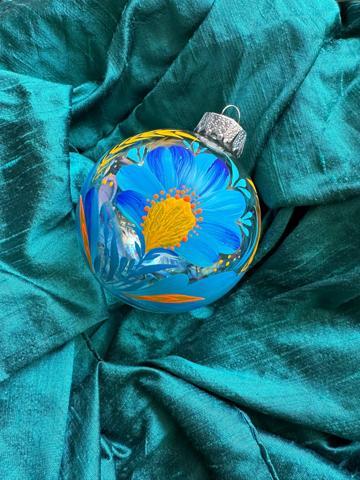 Ornament Blue and Yellow Trident