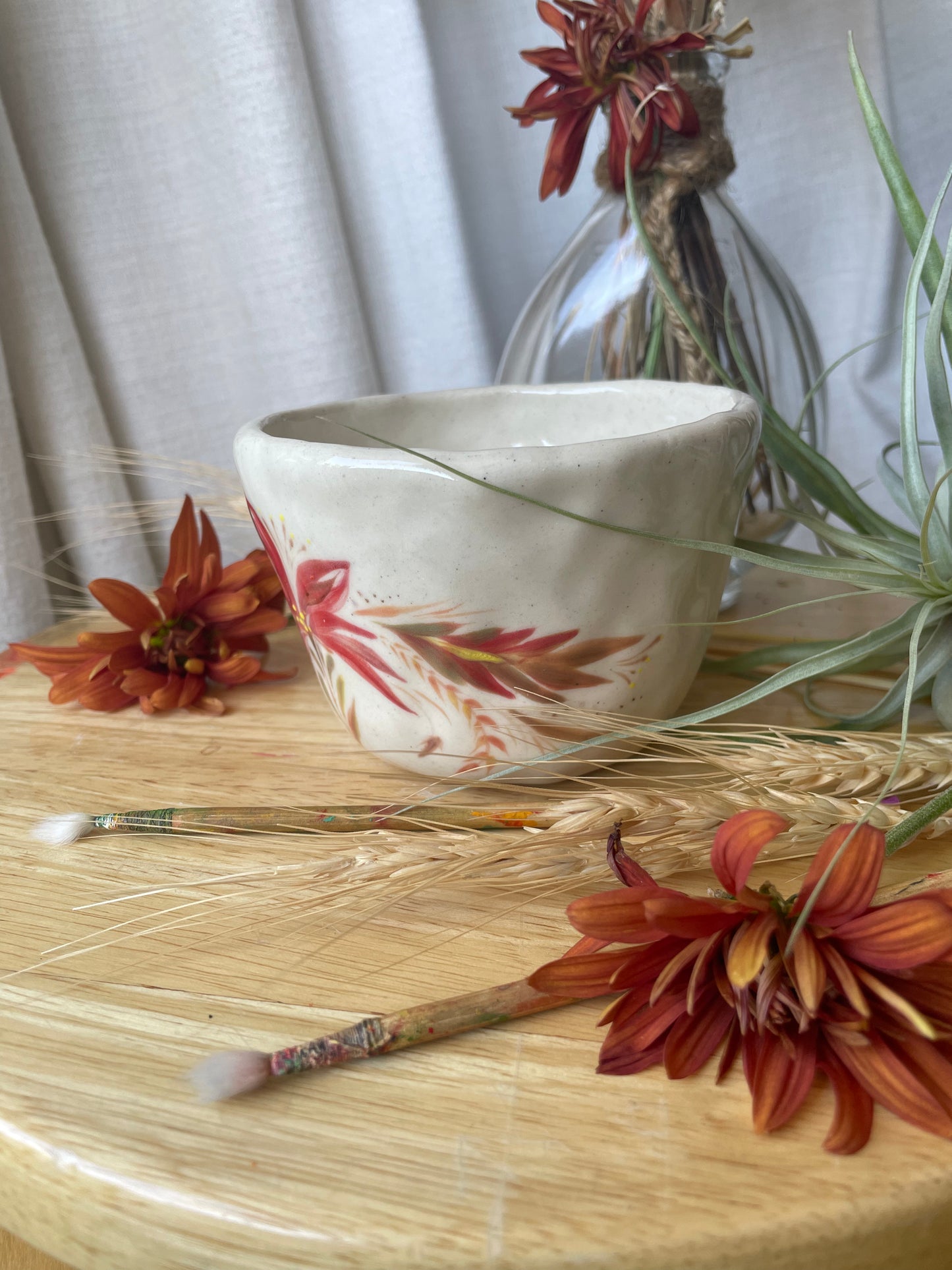 Hand painted mug Flower