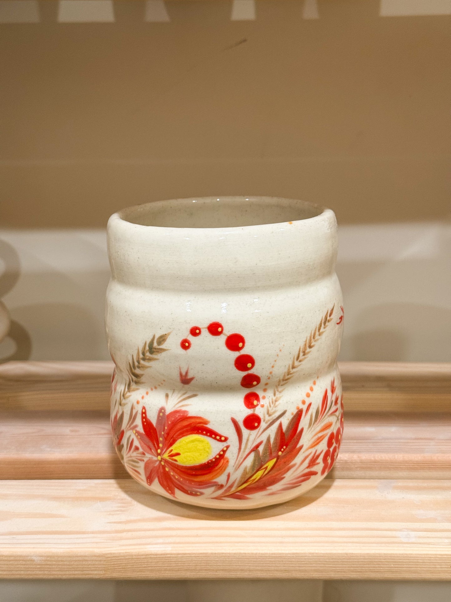 Hand painted vessel Garden