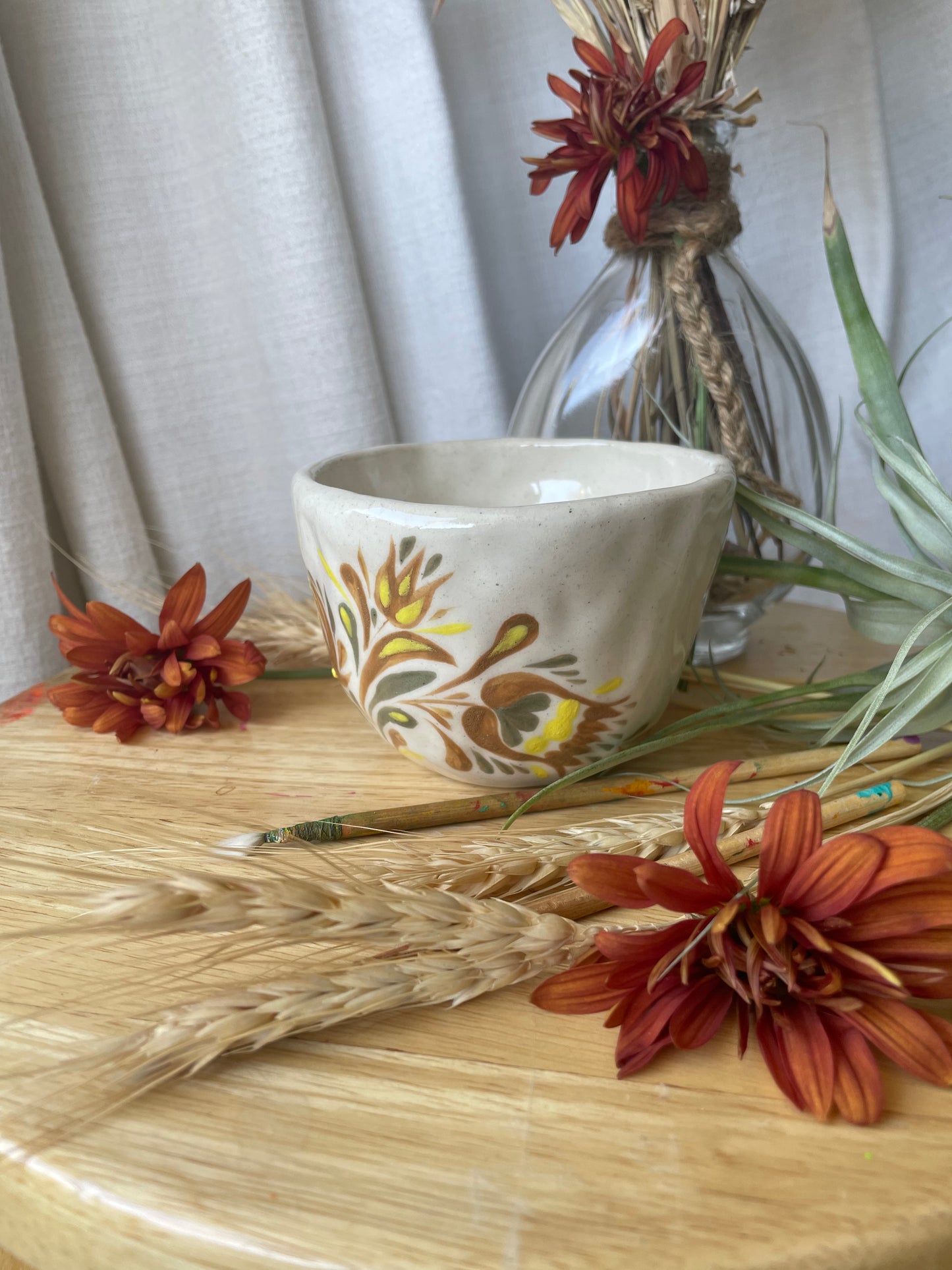 Hand painted ceramic mug