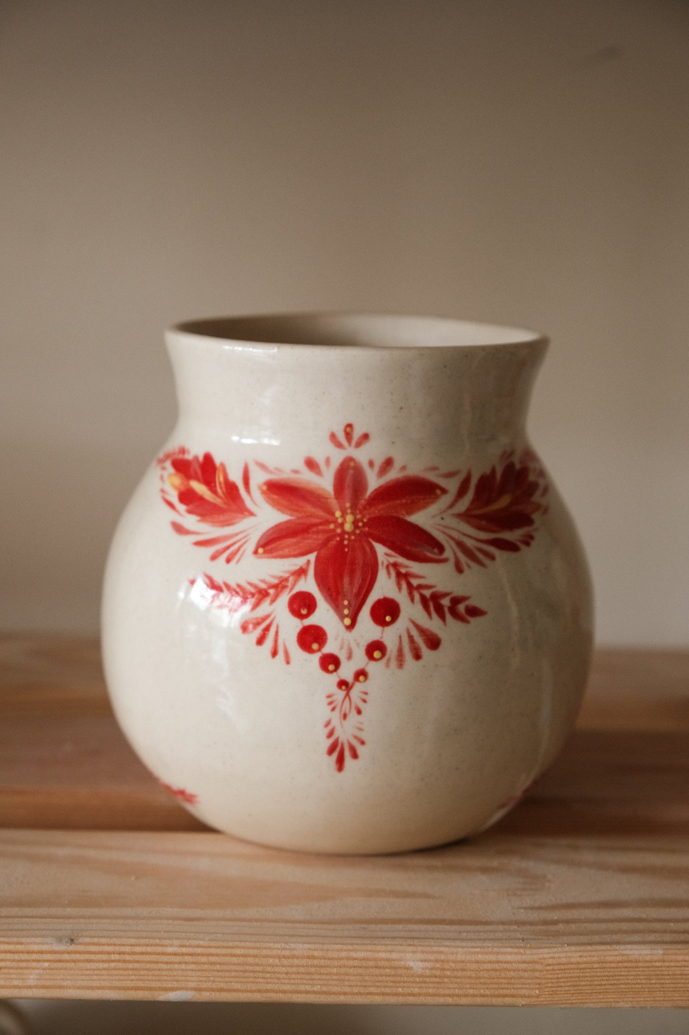 Hand painted vessel Tree of Life