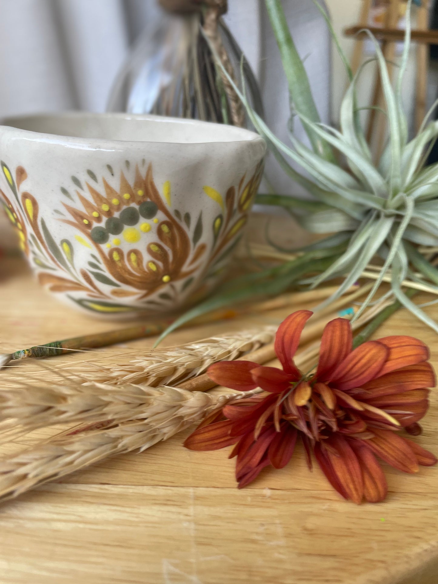 Hand painted ceramic mug