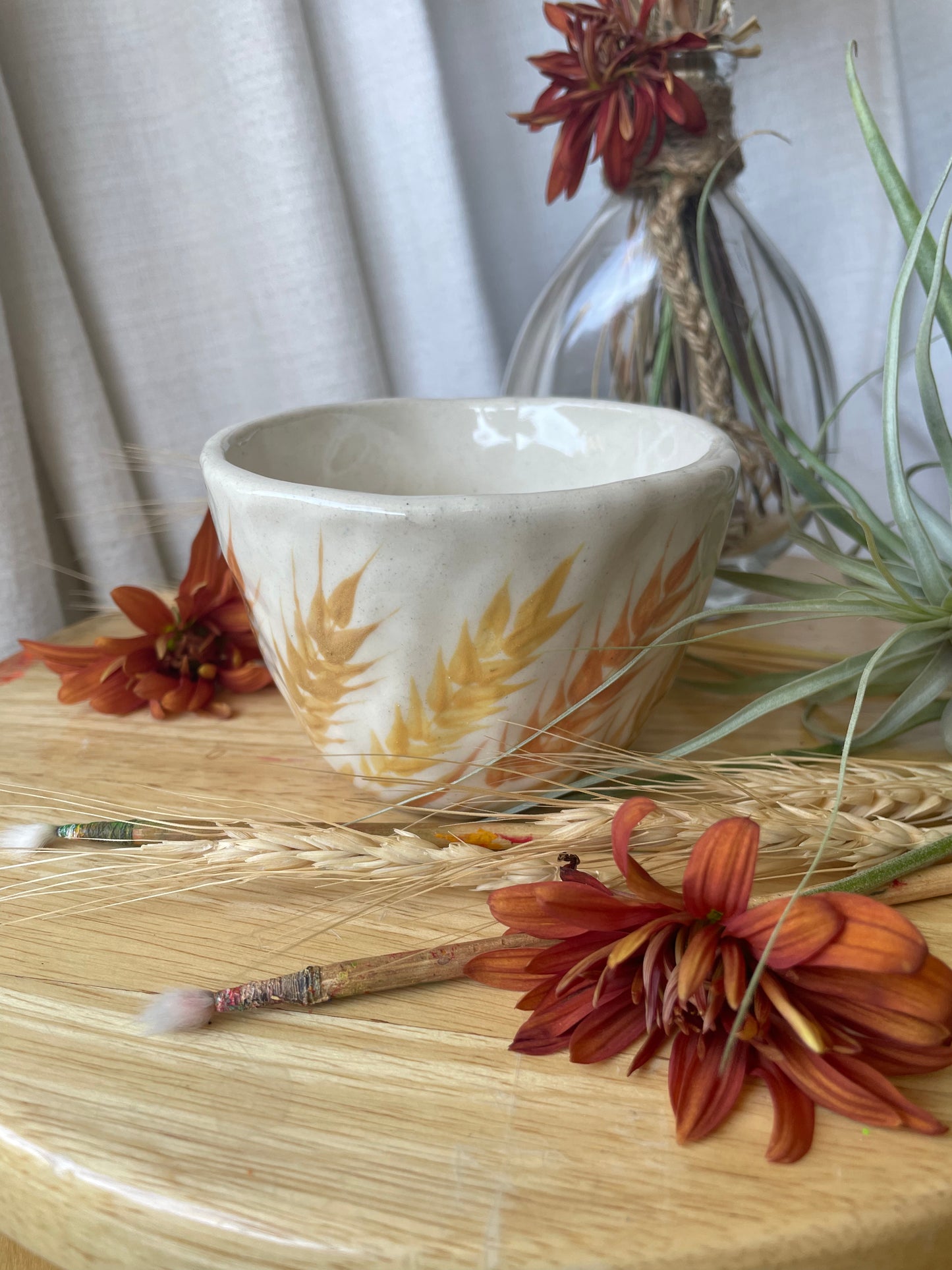 Hand painted mug Wheat