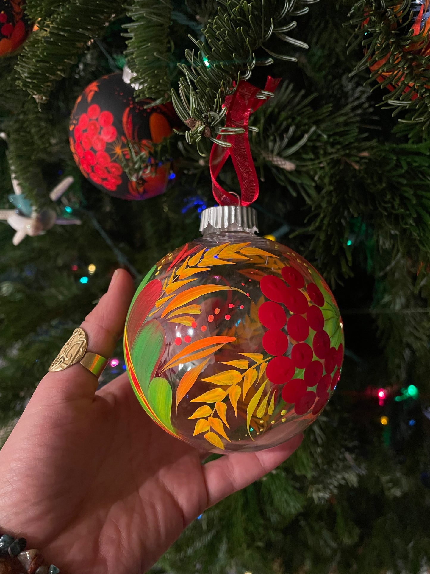 Ornament Kalyna on clear