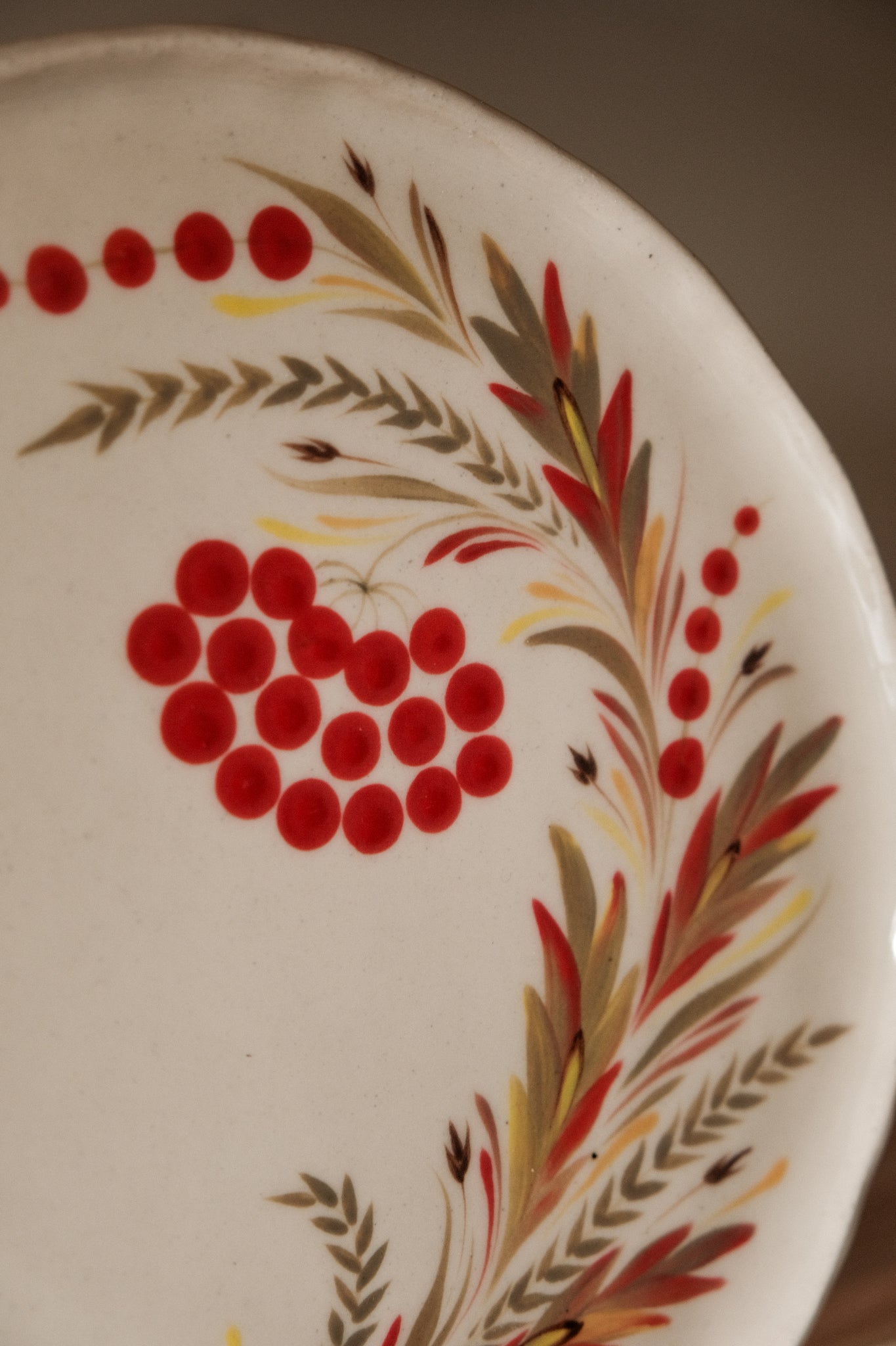 Hand painted ceramic plate Kalyna