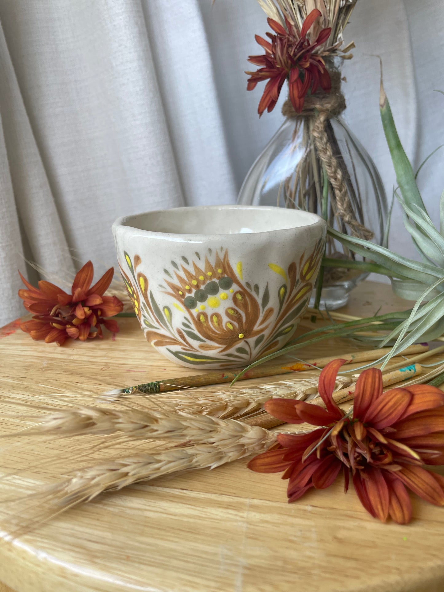 Hand painted ceramic mug