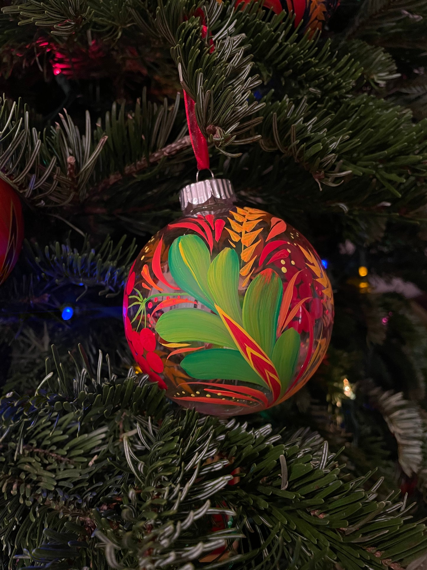 Ornament Kalyna on clear