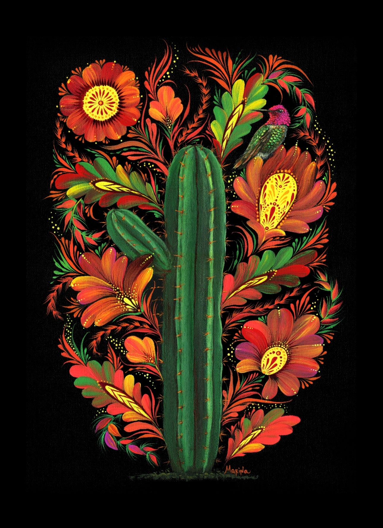 san pedro cactus art Fine art print San Pedro – Marina Malyarenko