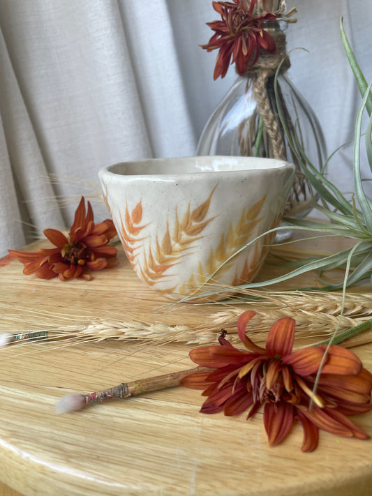 Hand painted mug Wheat