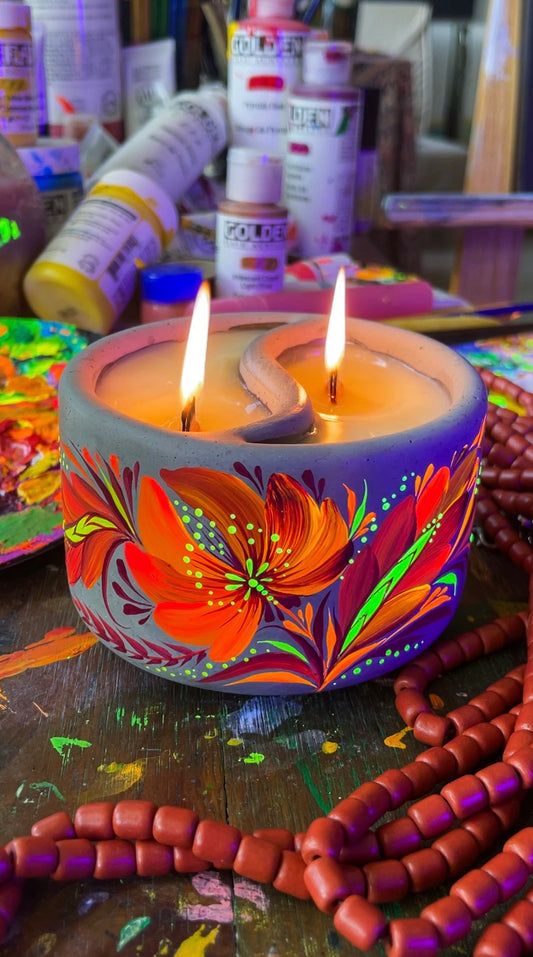 Petrykivka candle, the first one✨