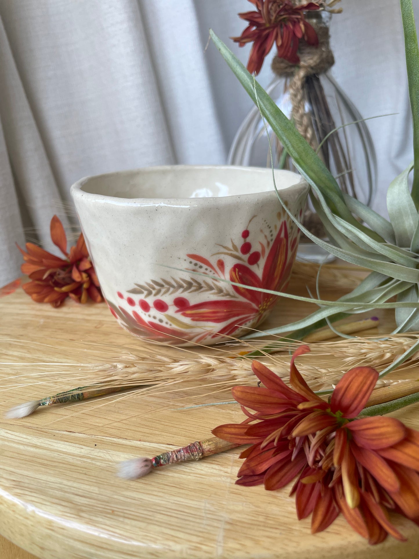 Hand painted mug Flower