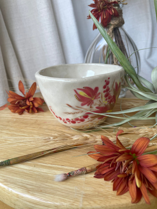 Hand painted mug Flowers and Berries