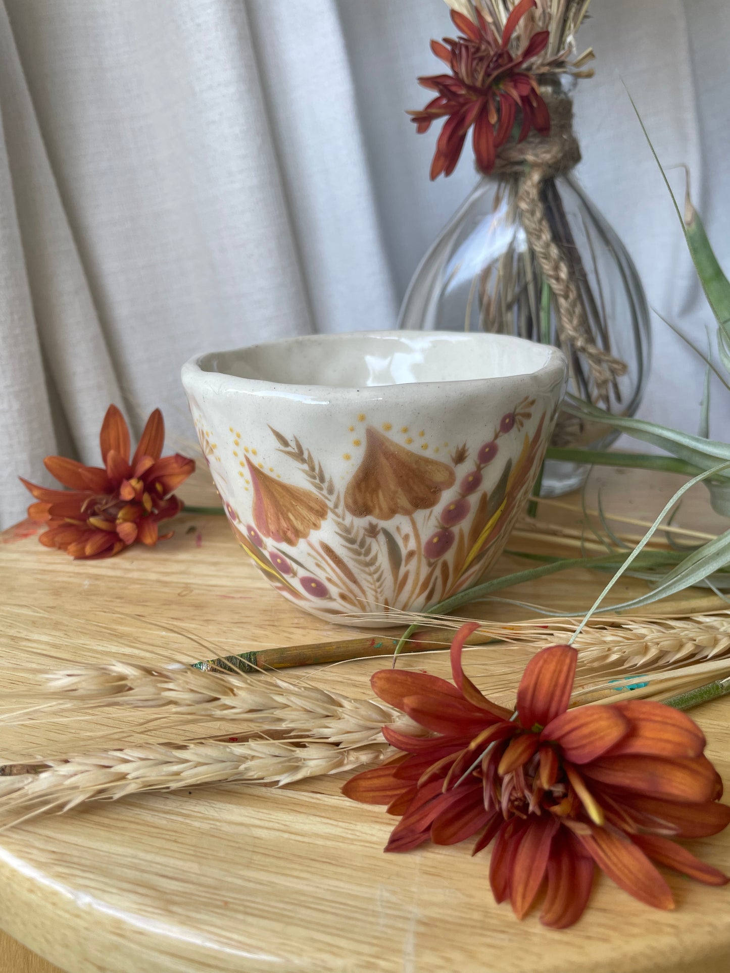 Hand painted mug Mushrooms