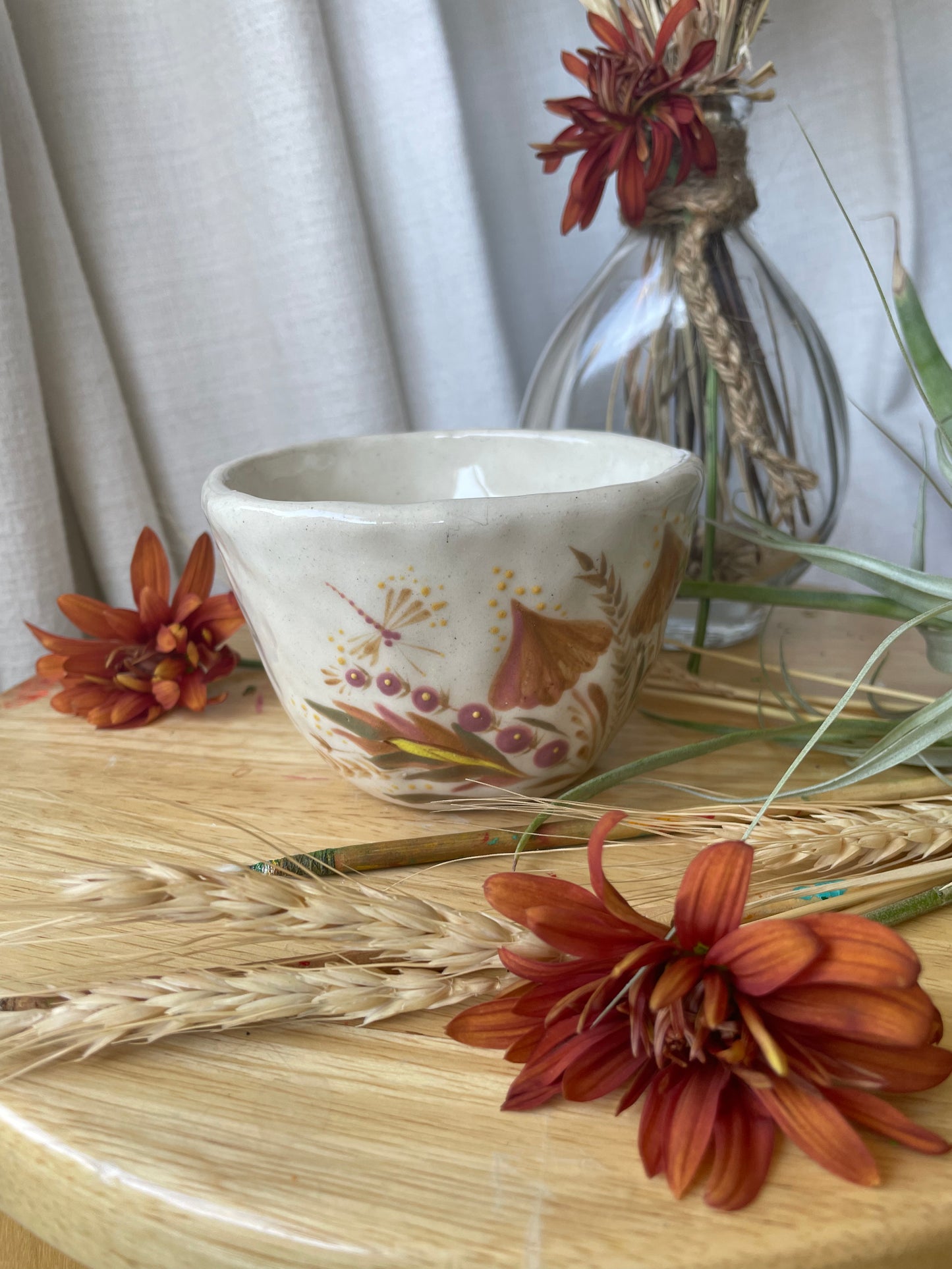 Hand painted mug Mushrooms