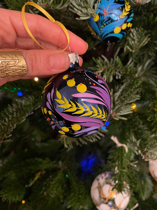 Ornament purple flowers