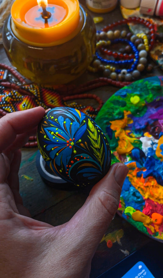 Easter egg Blue Flowers