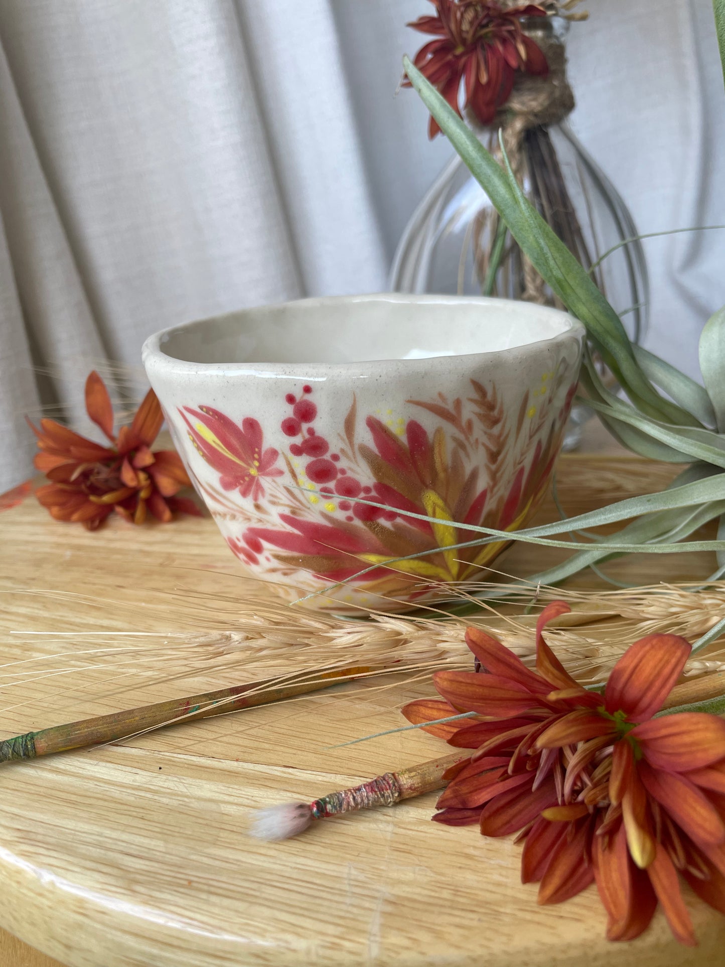 Hand painted mug Flowers and Berries