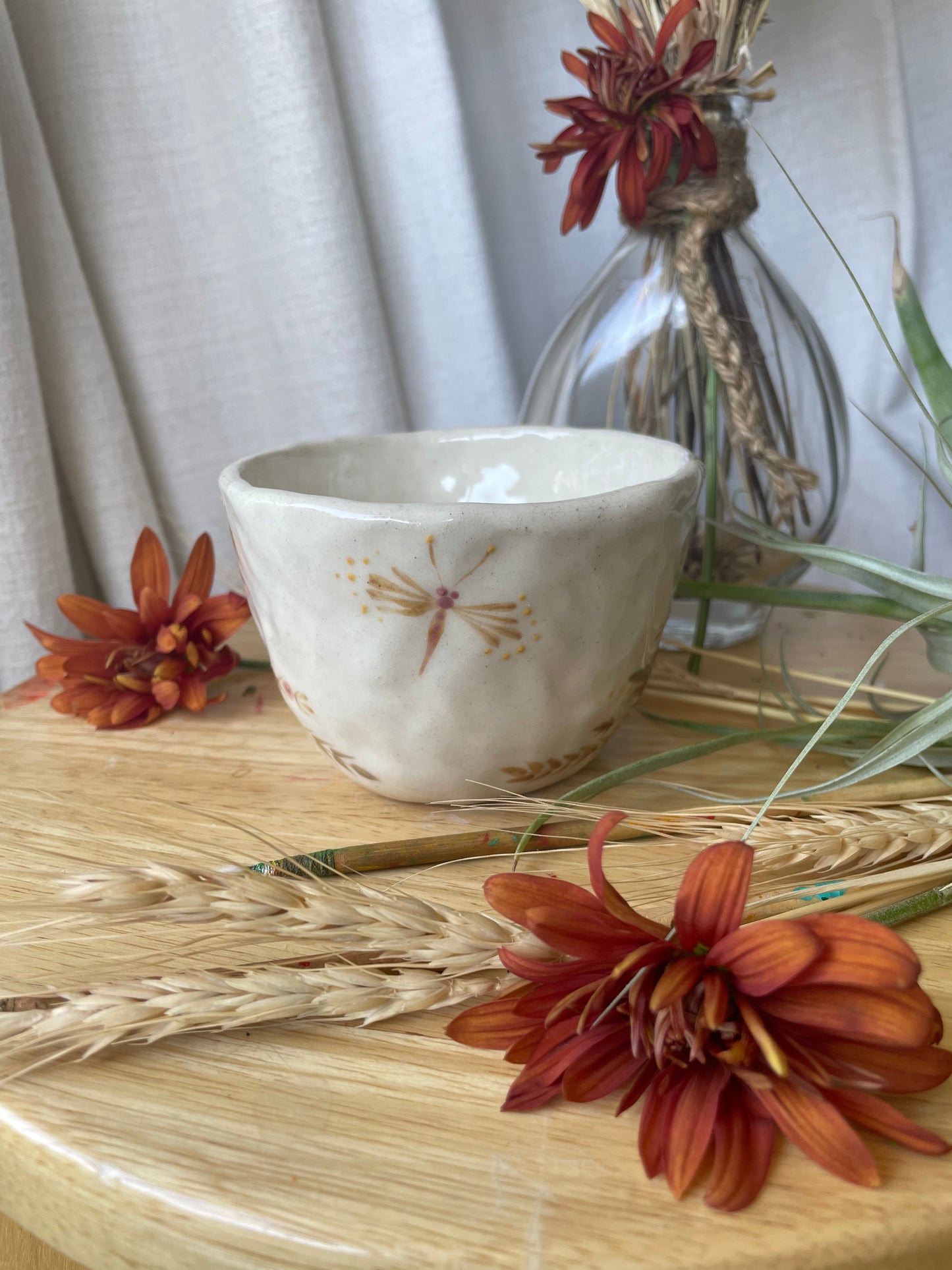 Hand painted mug Mushrooms