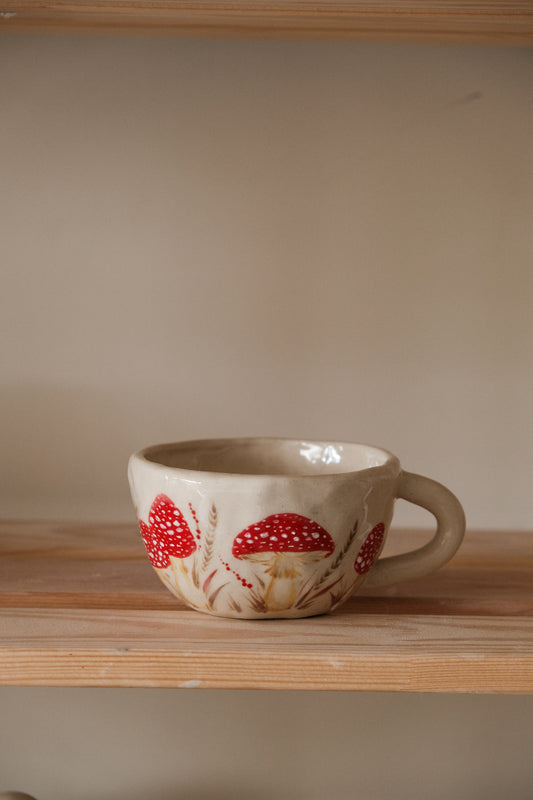 Hand painted mug Fly Agaric